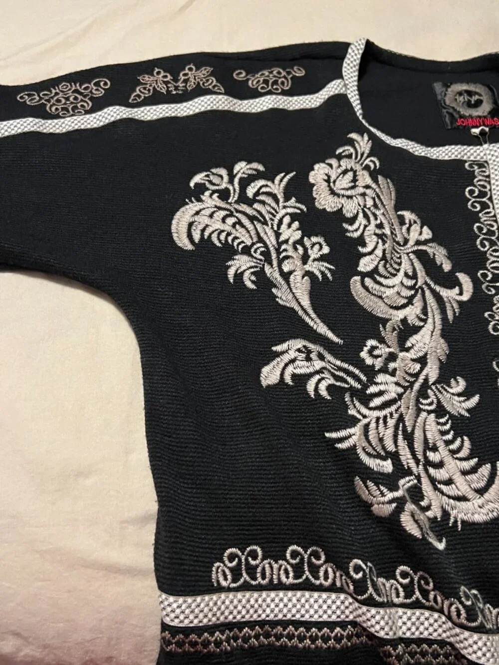 Johnny Was Embroidered Sweater Tunic - Picture 10 of 16